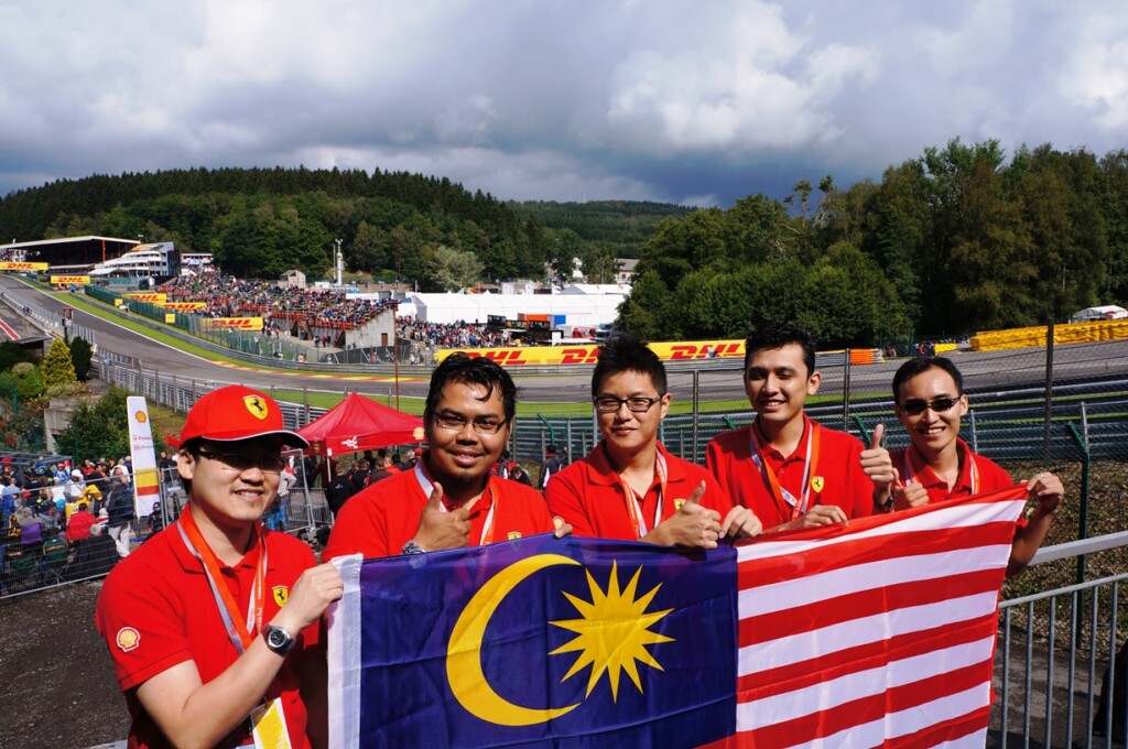 (L-R) Kok Tuck Choon, Dr Muhd Yusuf Abdurrahman, Low Ken Chin, Mohd Shukri Hadafi and Wong Ken Hou at SpaFrancorchamps