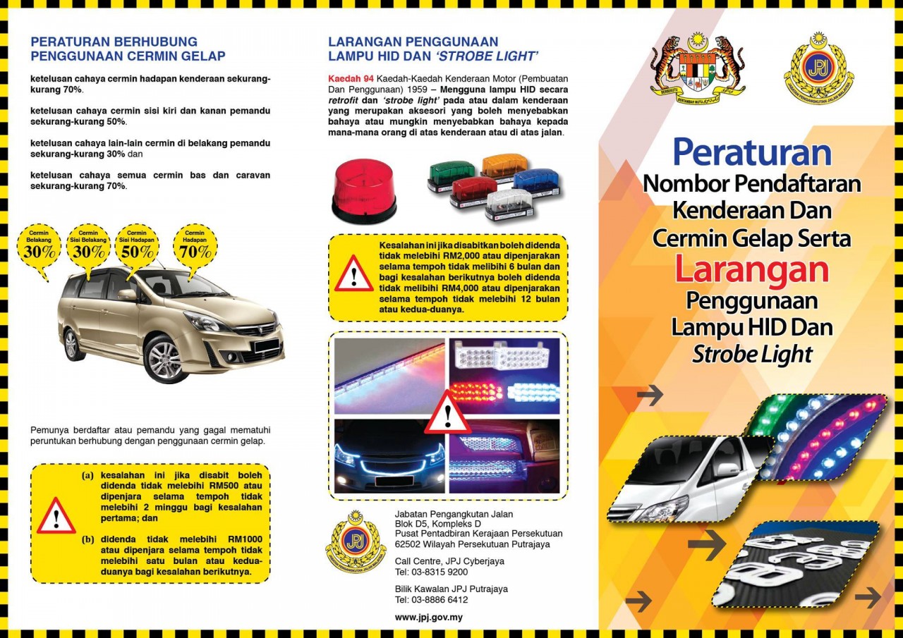 Jpj Ops New Guidelines For Number Plates Crackdown On Strobe Lights Retrofit Hids By November 2014 Autofreaks Com