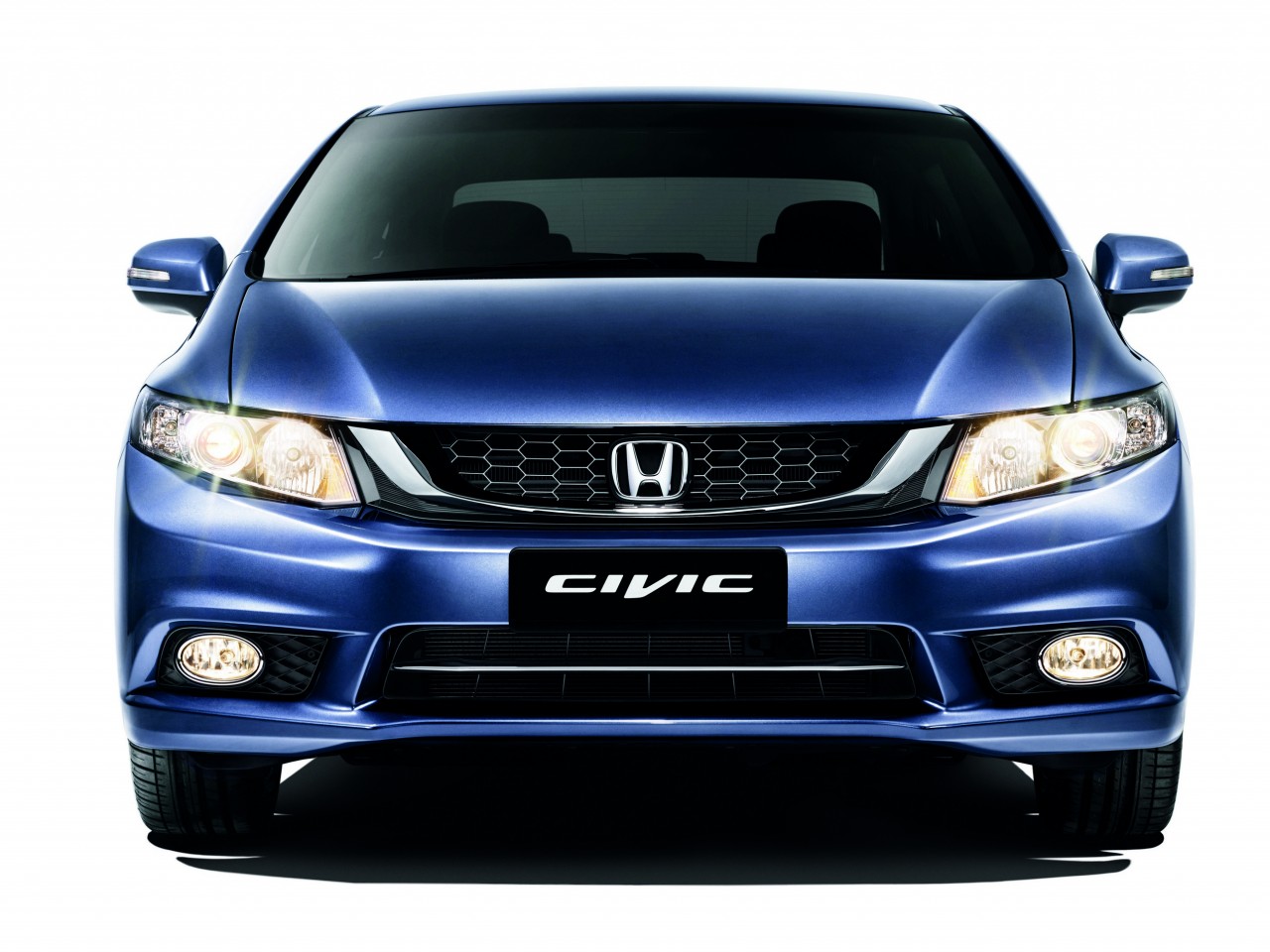 The New Civic with newly enhanced front grille design and lower grille assembly.