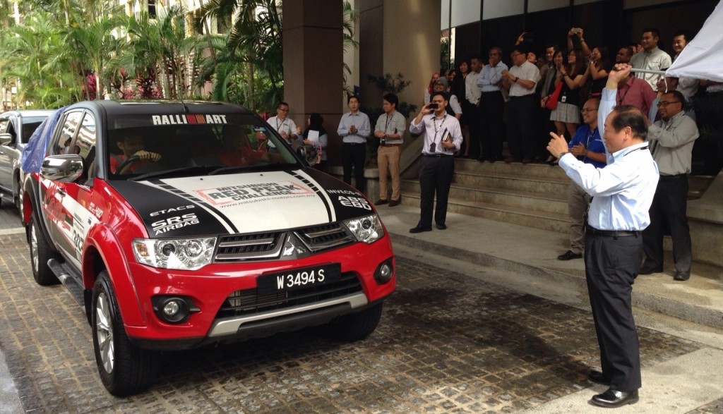 Acting CEO and CFO, Toshiyuki Okumura during the flag-off of the Flood Relief Program