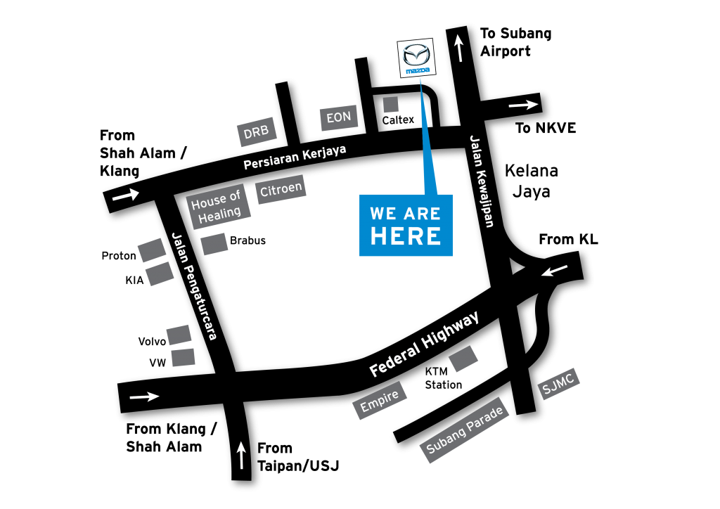 Mazda Preown Centre Map