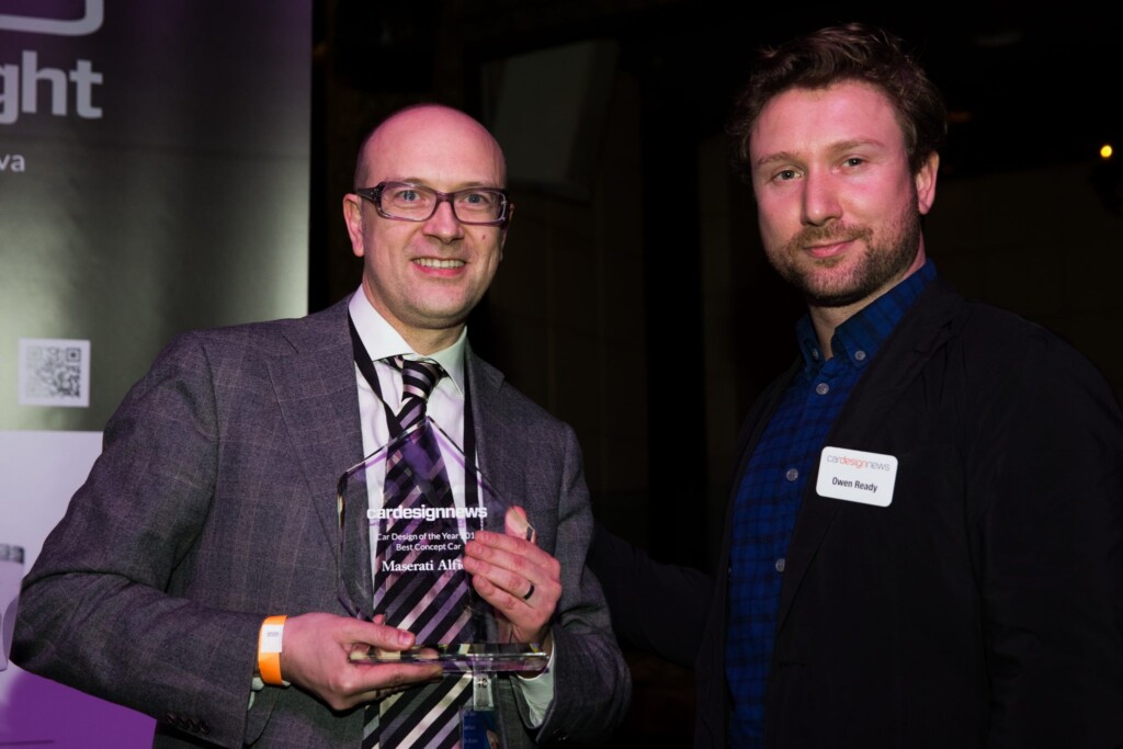 Marco Tencone accepts the Car Designs of the Year award