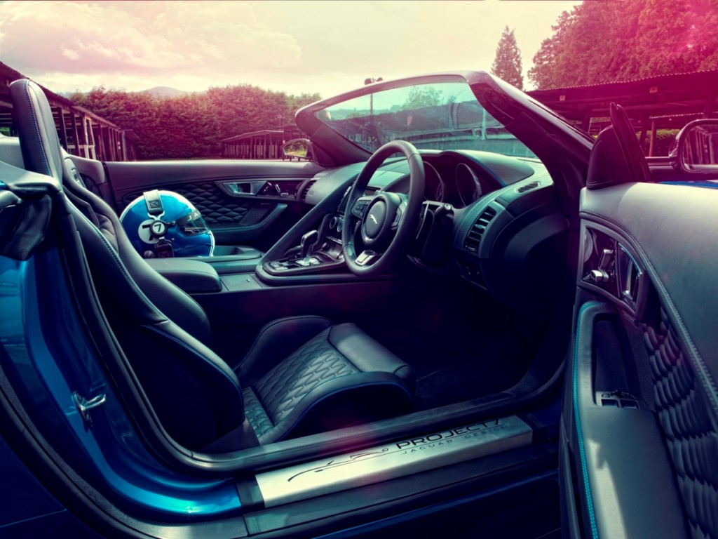 Luxurious interior of the Jaguar F-Type Project 7