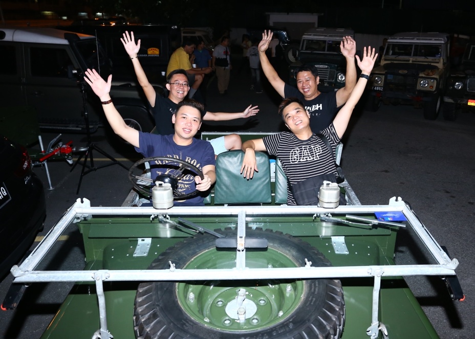 Liew Chee Leyong (rear right), came with his friends in a fully restored 1955 Series 1 Mk 2 Land Rover to join in the fun