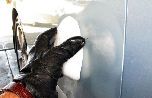 Dry Ice to treat small dents