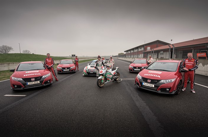 Honda demonstrates Civic Type R's race pedigree in a celebration of two and four wheels