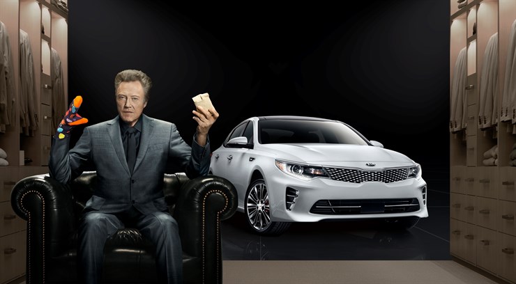 Christopher Walken adds “pizzazz” to Kia Motors’ Super Bowl commercial for the all-new 2016 Optima midsize sedan