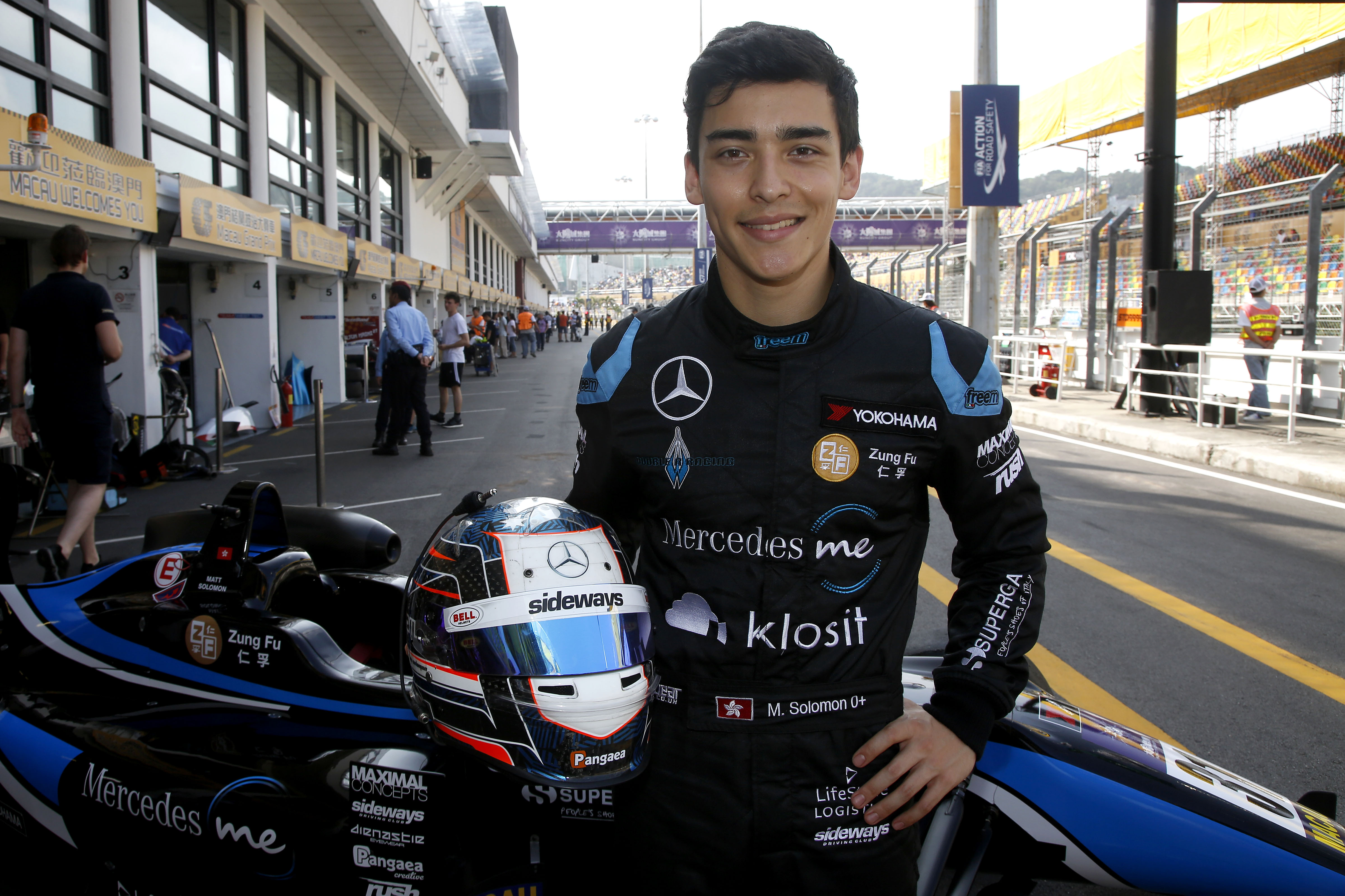 Matthew Solomon (HKG) Double R Racing Dallara Mercedes, F3 Macau Grand Prix, Macau, 18.-22. Novemder 2015