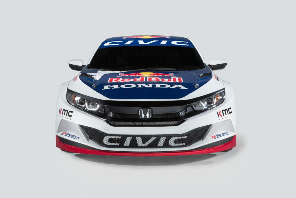 Debut of racing livery for new Civic Coupe Red Bull Global Rallcross racecar in New York
