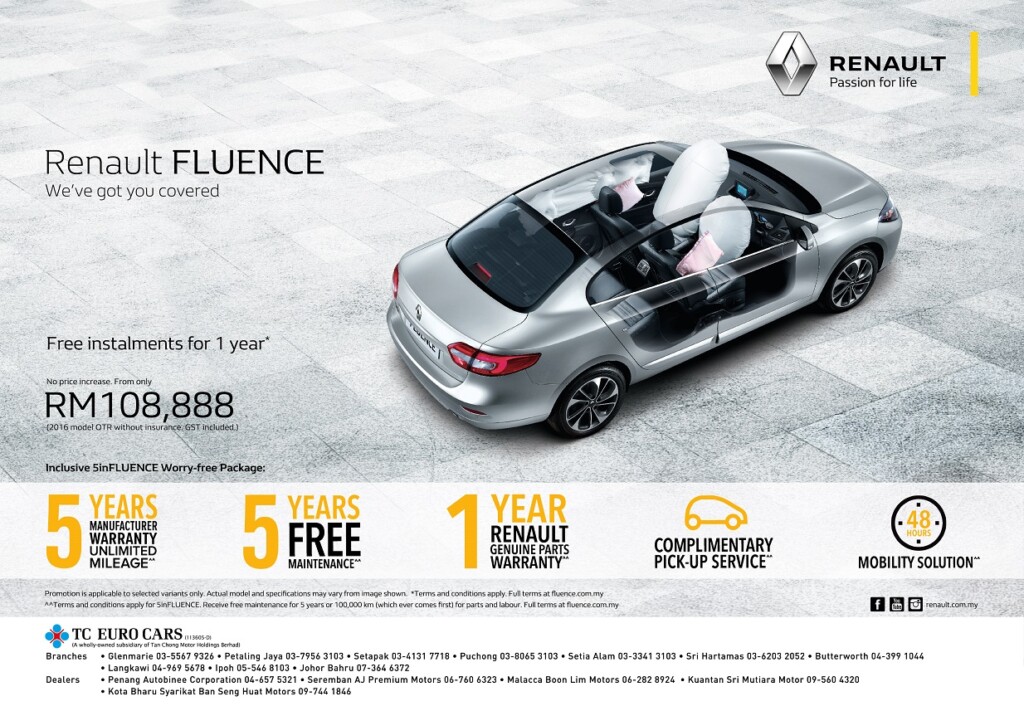 Renault Fluence 'We've Got You Covered' Sales Campaign