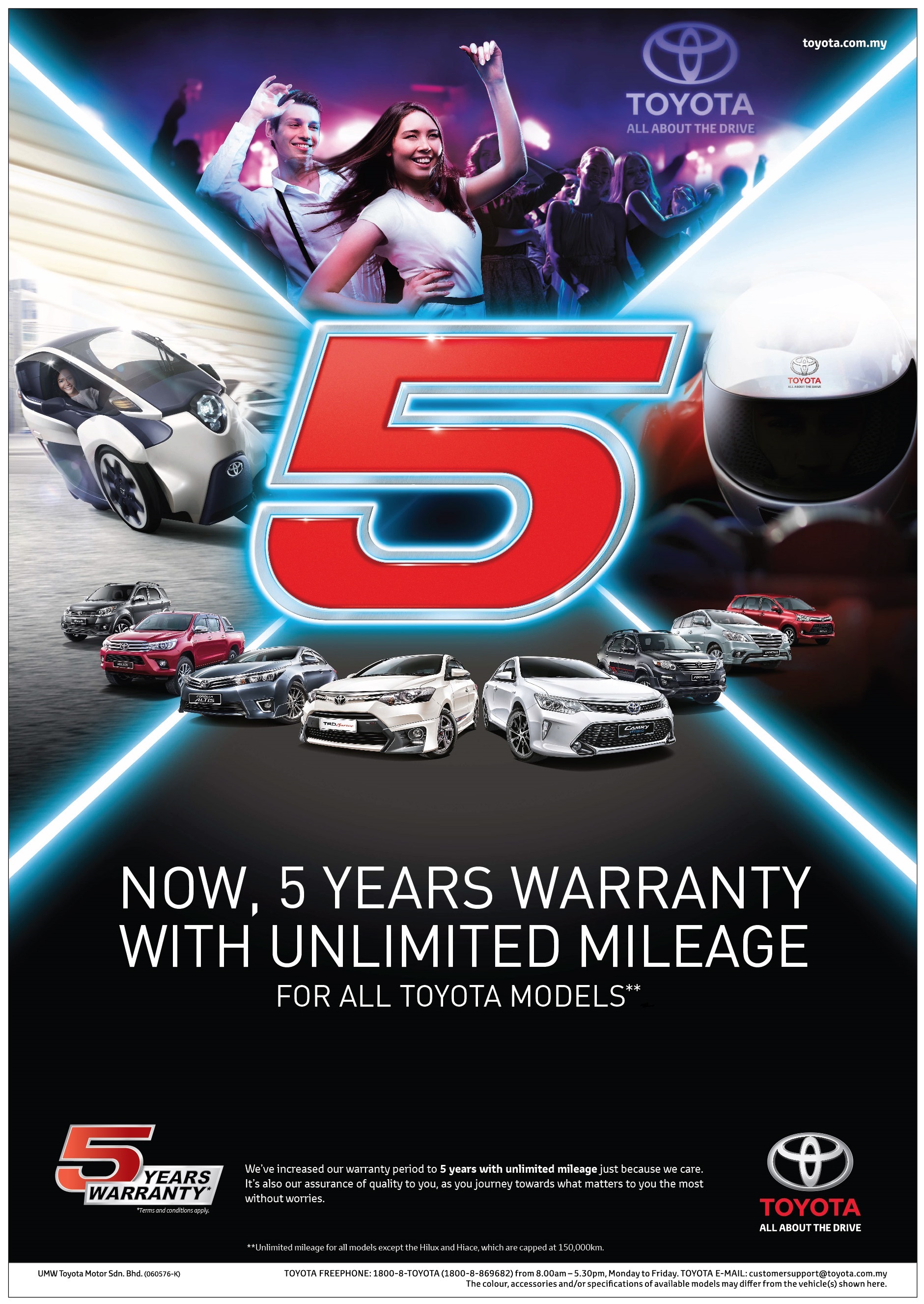 Toyota 5YEARS Warranty