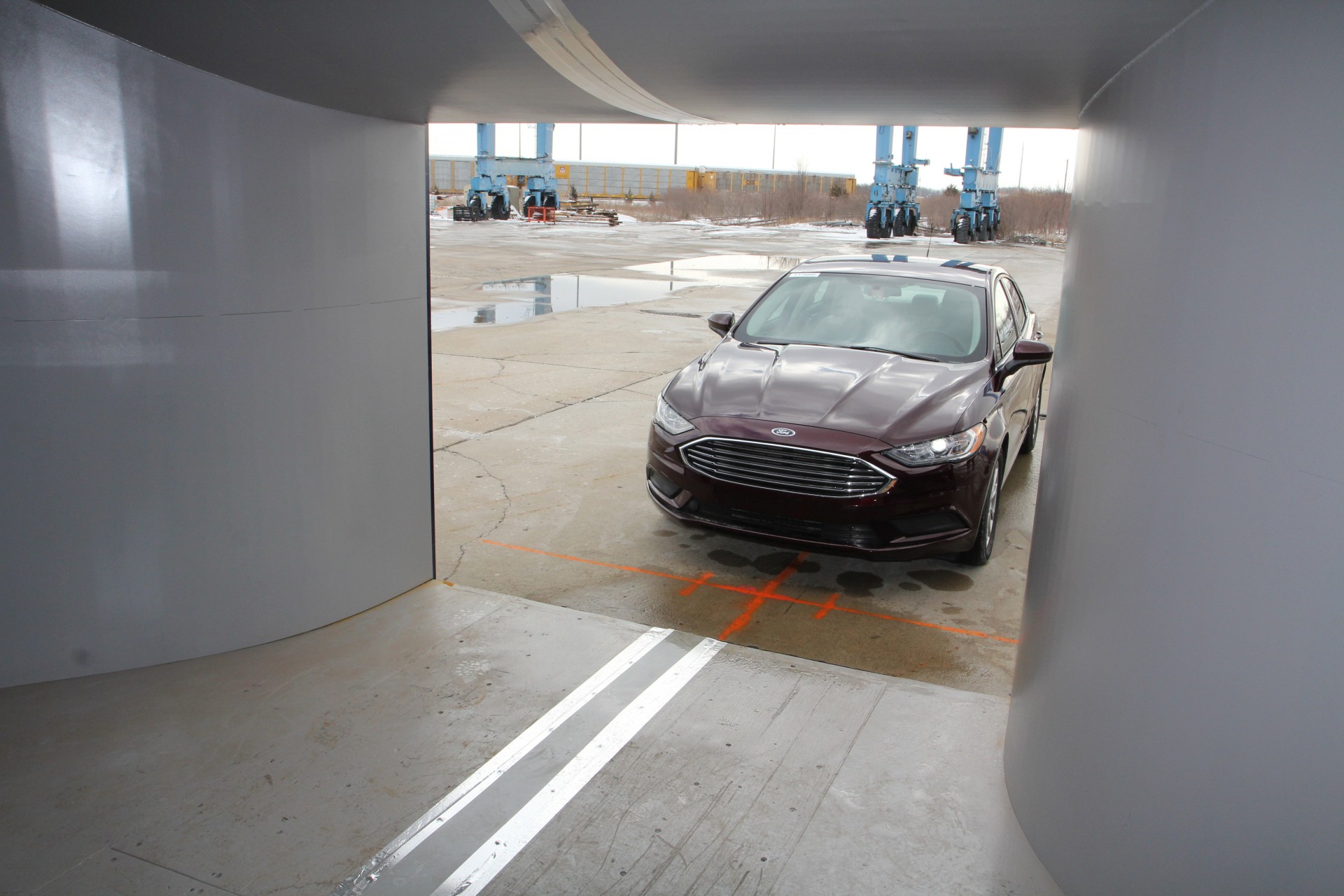 The nozzle view of the portable aeroacoustic wind tunnel