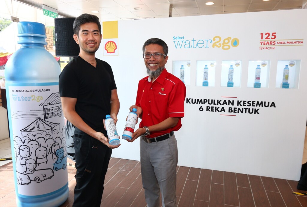 Image 1 - Cheeming Boey (left) and Shairan Huzani Husain (right) at the launch of limited edition Select water2go