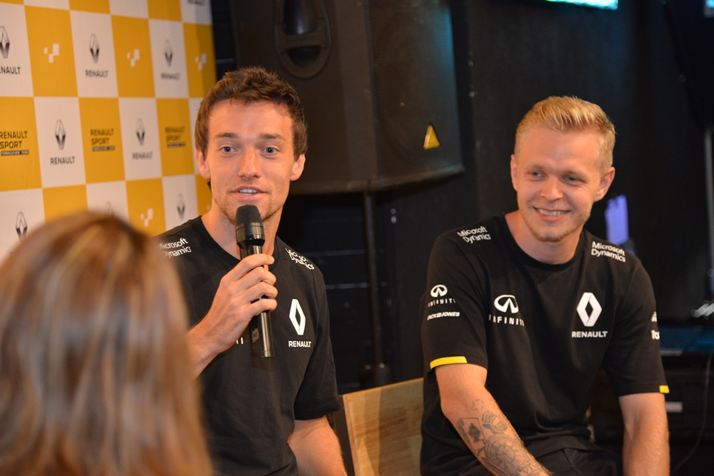 Q&A Session with Kevin Magnussen (right) and Jolyon Palmer