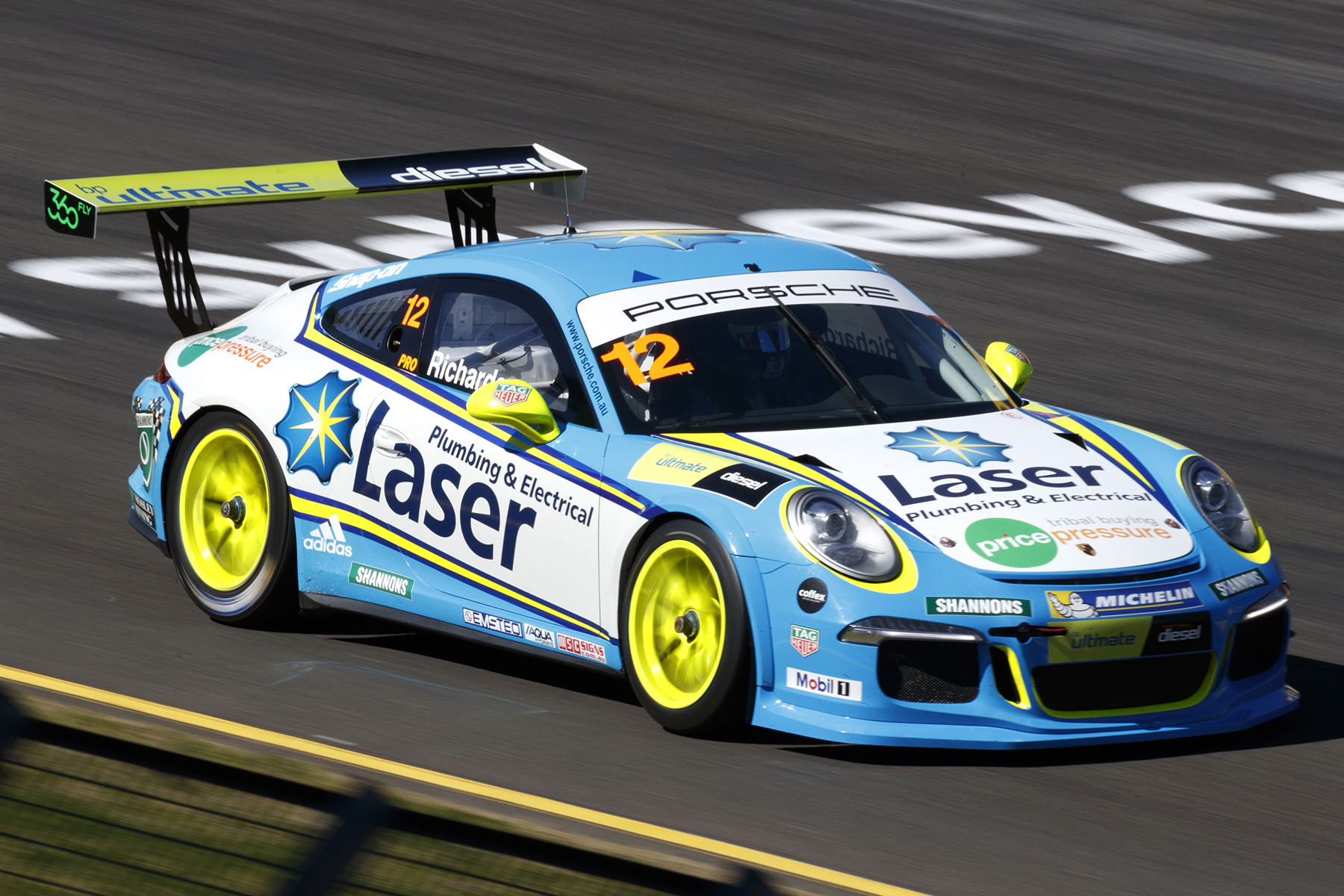 Captured at Round 4 of the Porsche Carrera Cup at the Sydney Super Sprint, Sydney Motorsport Park, Eastern Creek, New South Wales, Australia.