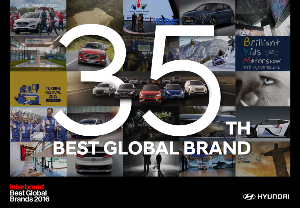 Hyundai Motor world's 35th biggest brand by Interbrand