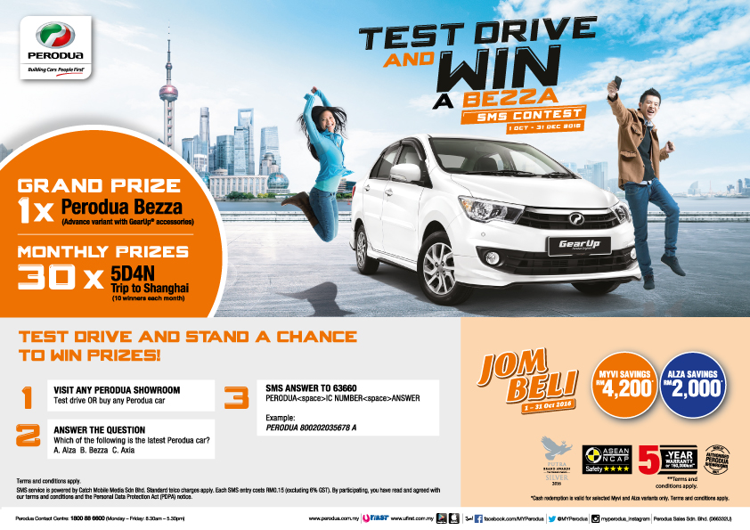 Test Drive Win SMS Contest