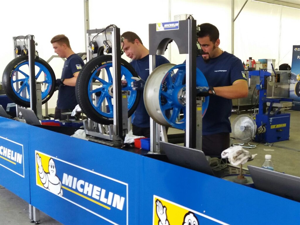 Alignment & balancing at Michelin MotoGP Tyre Workshop (Large)