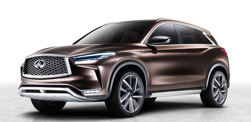 An evolution of the 2016 QX Sport Inspiration, the QX50 Concept shows how the design of its conceptual forebear could be adapted for a future production model in the world’s fastest-growing vehicle segment.