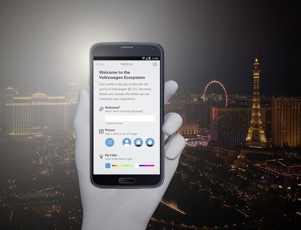 Die Marke Volkswagen auf der CES 2017: Interaktive Volkswagen APP ist der Schlüssel zum persönlichen digitalen Erlebnis auf der CES 2017